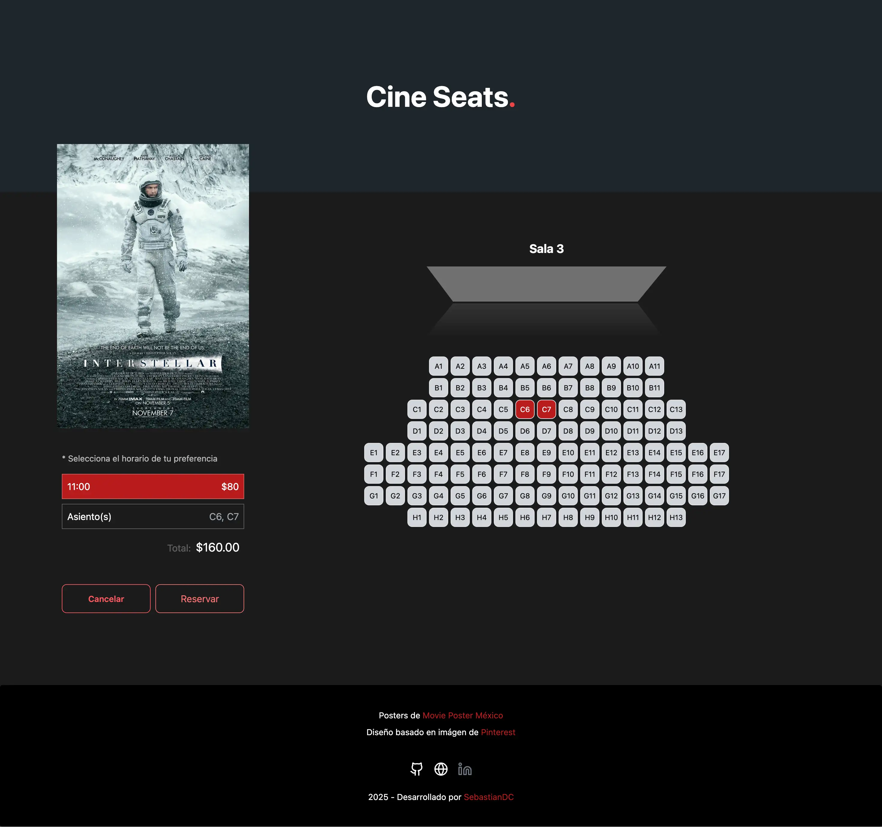Reservas de Cine